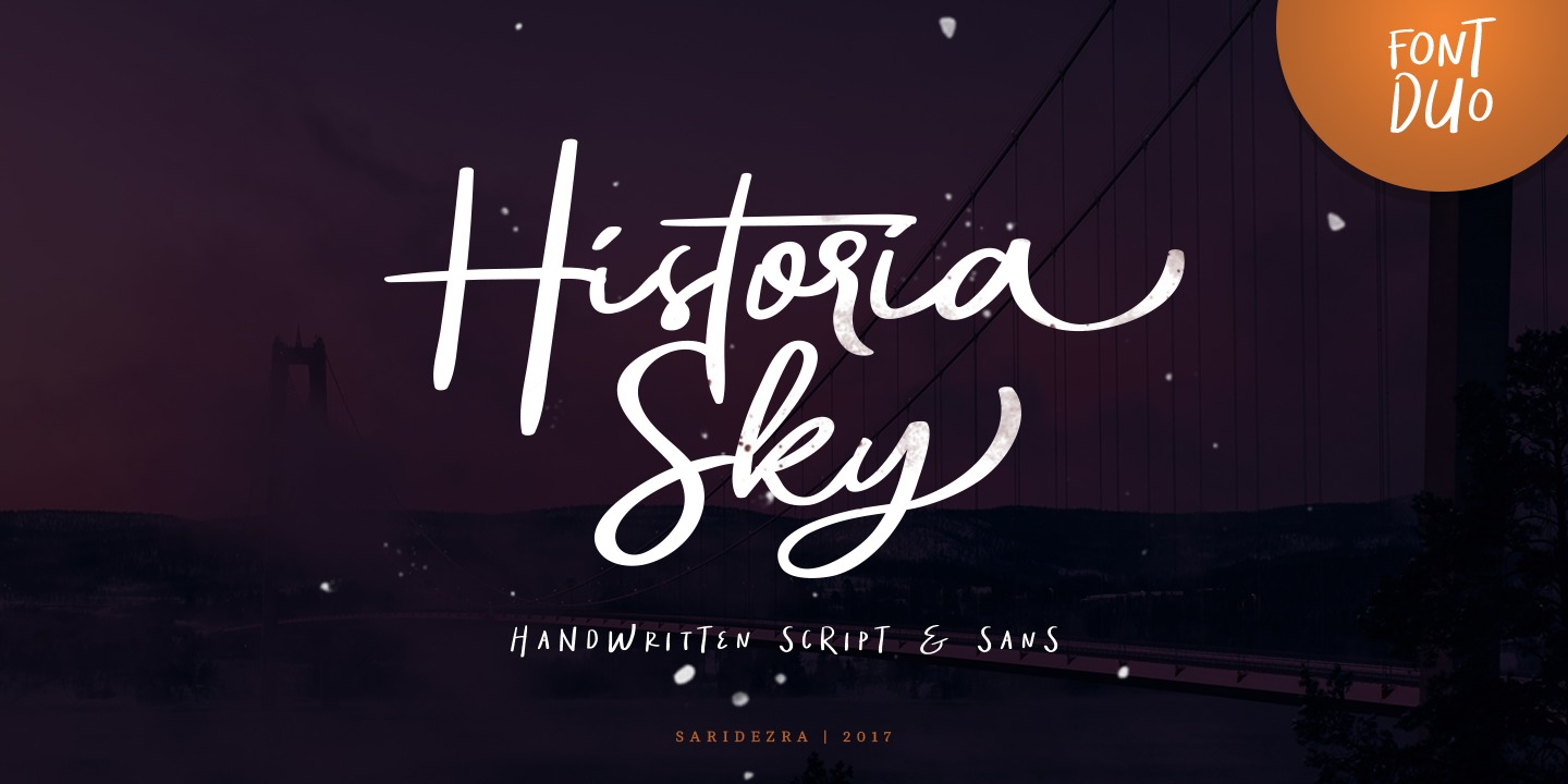 Czcionka Historia Sky